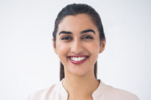 closeup smiling young beautiful indian woman scaled